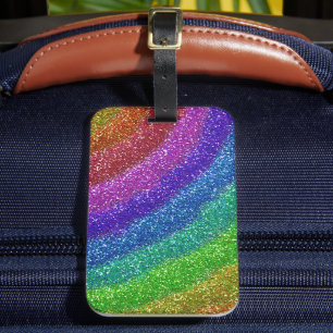 Glitters Rainbow Luggage Tag