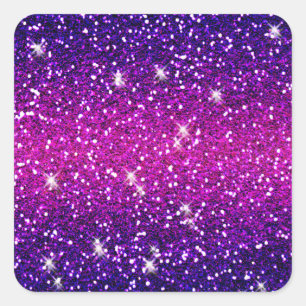 Glitters Sparkles Purple Pink Texture Square Sticker