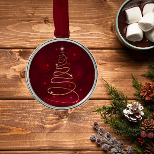 Glittery Abstract Christmas Tree Ornament