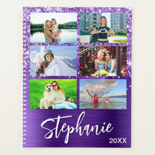 Glittery Amethyst Glam 14 Photo Collage Planner
