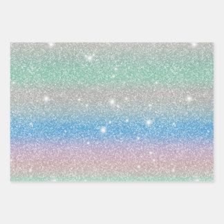 Glittery and Starry cute gift 2 Wrapping Paper Sheet