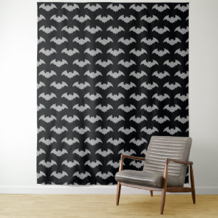 Glittery Bat Halloween Photo Backdrop Tapestry