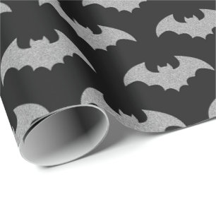 Glittery Bat Halloween Wrapping Paper