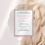 Glittery Bat Mitzvah Light Pink & Silver Rectangle Invitation<br><div class="desc">This trendy Bat Mitzvah invitation features sparkling faux glitter layered against a solid colour background. Use the template form to add your own information. The Design Tool can be used to change the font style,  colour and layout.</div>