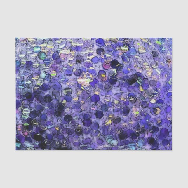 Glittery Blue Tissue Paper (Front)