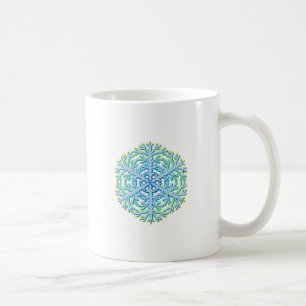 Glittery Christmas Snowflake Ice Crystal Coffee Mug