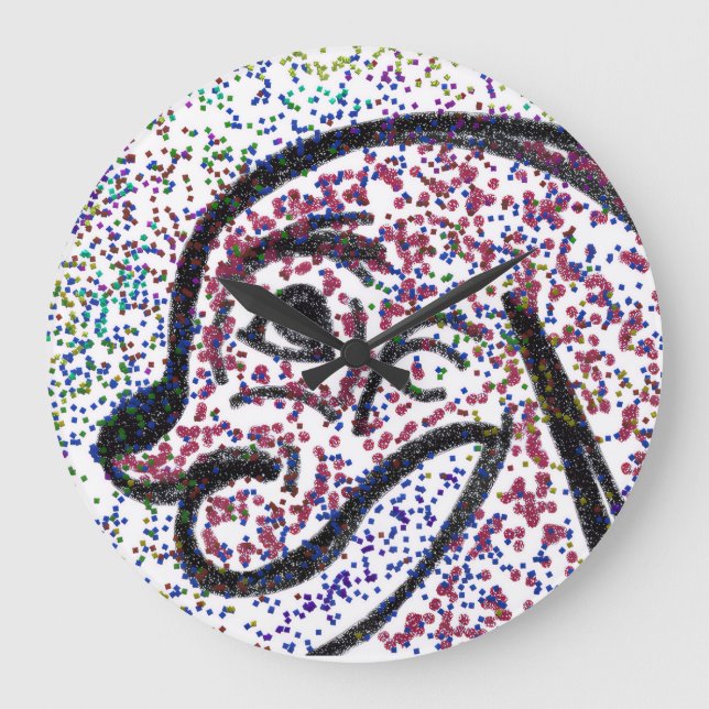 Glittery Dog Wall Clock (Front)