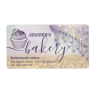 Glittery drips cupcake chef script bakery