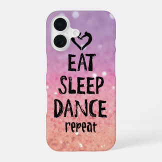 Glittery Eat, Sleep, Dance case