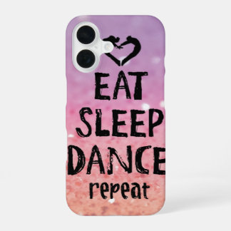 Glittery Eat, Sleep, Dance case