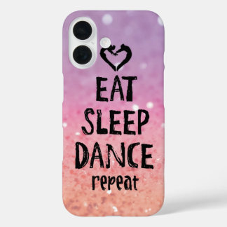 Glittery Eat, Sleep, Dance case