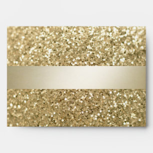 Glittery fancy elegant modern gold stripe envelop envelope