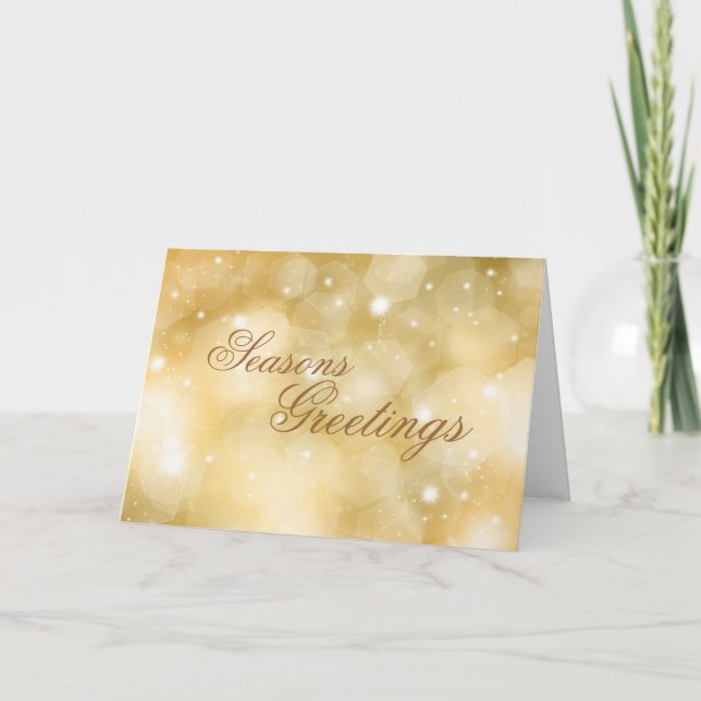 Glittery Gold Christmas Card (Front)
