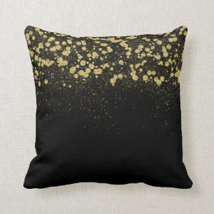 Glittery Gold Confetti Cushion