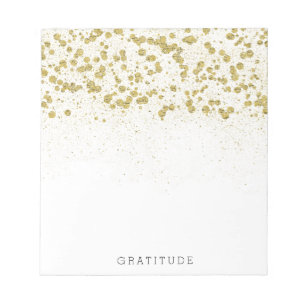 Glittery Gold Confetti Notepad
