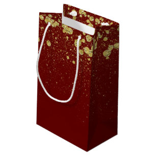 Glittery Gold Confetti Small Gift Bag