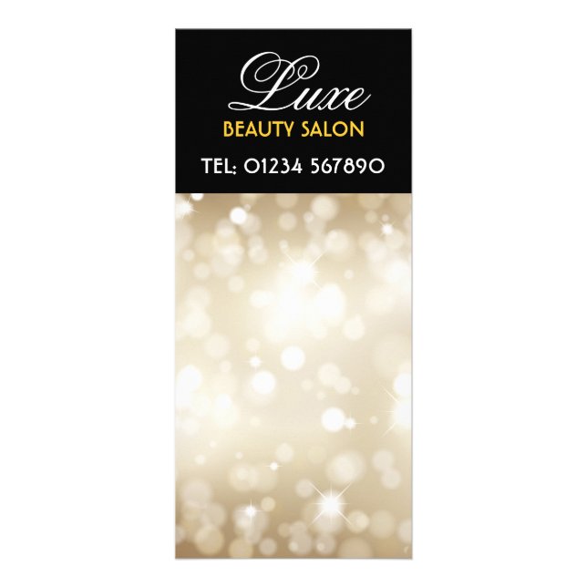 Glittery Gold Design Rack Card (Front)
