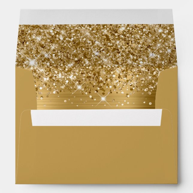 Glittery Gold Glam Envelope (Back (Bottom))