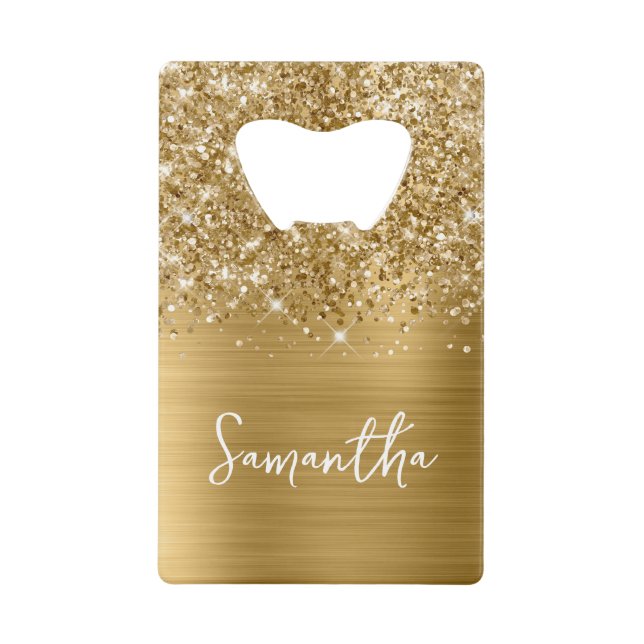 Glittery Gold Glam Name (Front)