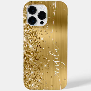 Glittery Gold Glam Signature Case-Mate iPhone 14 Pro Max Case