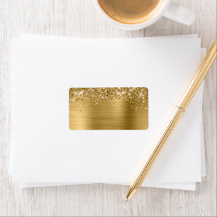 Glittery Gold Glitter Foil Glam Label