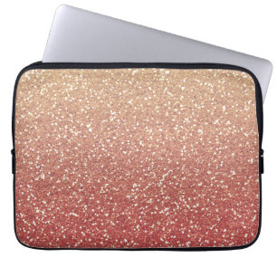 Glittery Gold Melon Laptop Sleeve