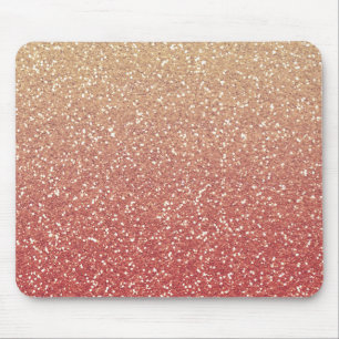 Glittery Gold Melon Mouse Pad