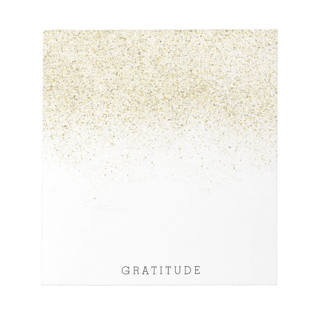 Glittery Gold Notepad (Front)