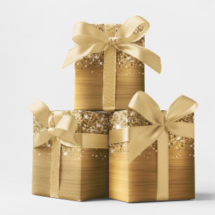Glittery Gold Ombre Foil Wrapping Paper