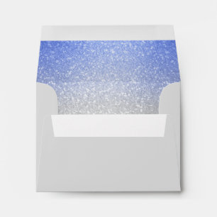 Glittery Gradient Blue RSVP Envelope