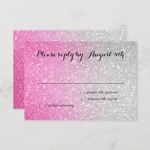 Glittery Gradient RSVP Hot Pink