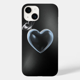 Glittery Heart & Butterfly Phone Case – Sparkly Cl