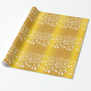 Glittery Holidays in Gold Wrapping Paper