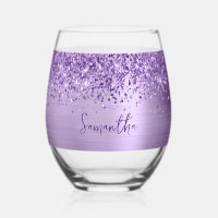 Glittery Light Purple Glam Name