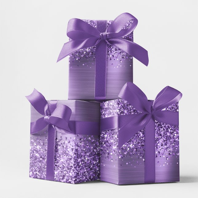 Glittery Light Purple Glam Wrapping Paper Sheet (Glittery Light Purple Glam Wrapping Paper Sheets)