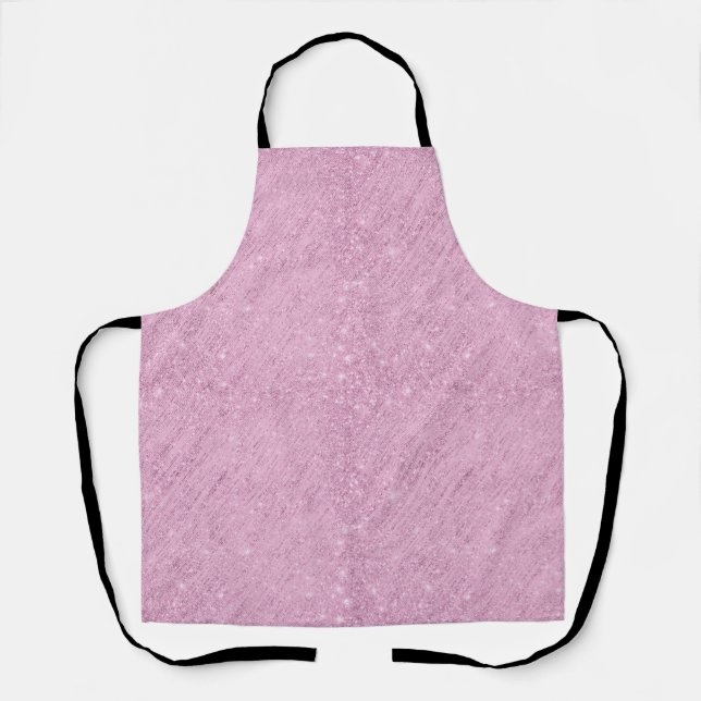 Glittery Lilac Baking Kitchen Apron (Front)