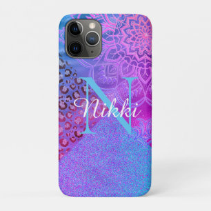 Glittery Lotus Leopard Monogram          Case-Mate iPhone 11 Pro Case