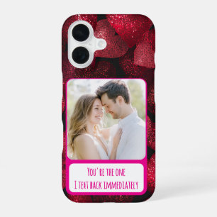 Glittery Love I Text Back Immediately iPhone 16 Case