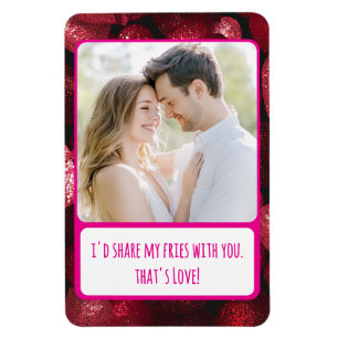 Glittery Love Share My Fries Flexible Magnet