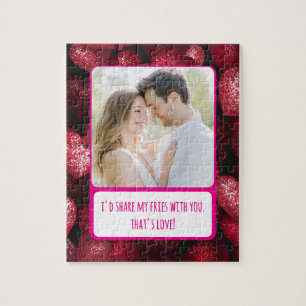Glittery Love Share My Fries Jigsaw Puzzle