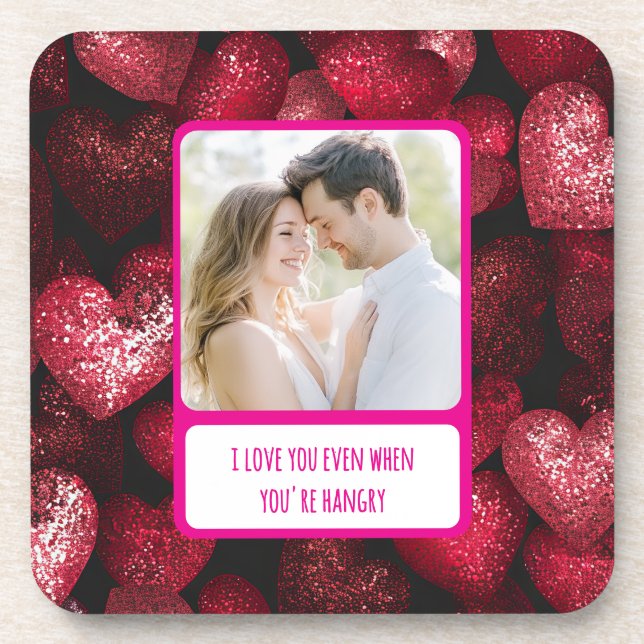 Glittery Love When You're Hangry Coaster (Front)