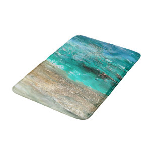 Glittery Modern Artsy Abstract  Bath Mat