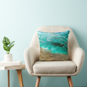 Glittery Modern Artsy Abstract Cushion