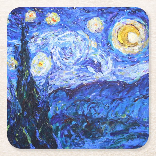 Glittery Night Coaster (Front)