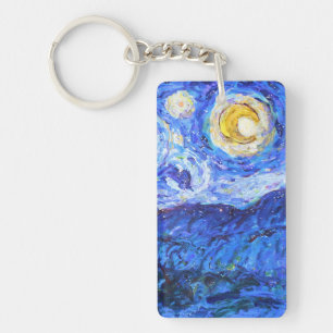 Glittery Night Key Chain