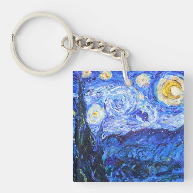 Glittery Night Key Chain (Front)
