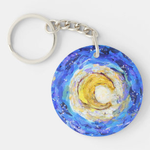 Glittery Night Key Chain