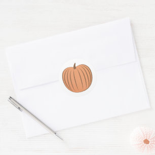 Glittery Orange Pumpkin Fall Envelope Seal