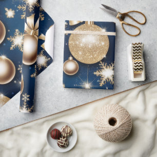 Glittery Ornaments Wrapping Paper
