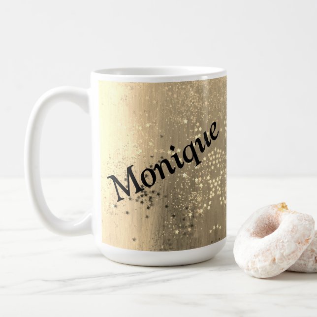 Glittery Personalised Stardust  Coffee Mug (With Donut)